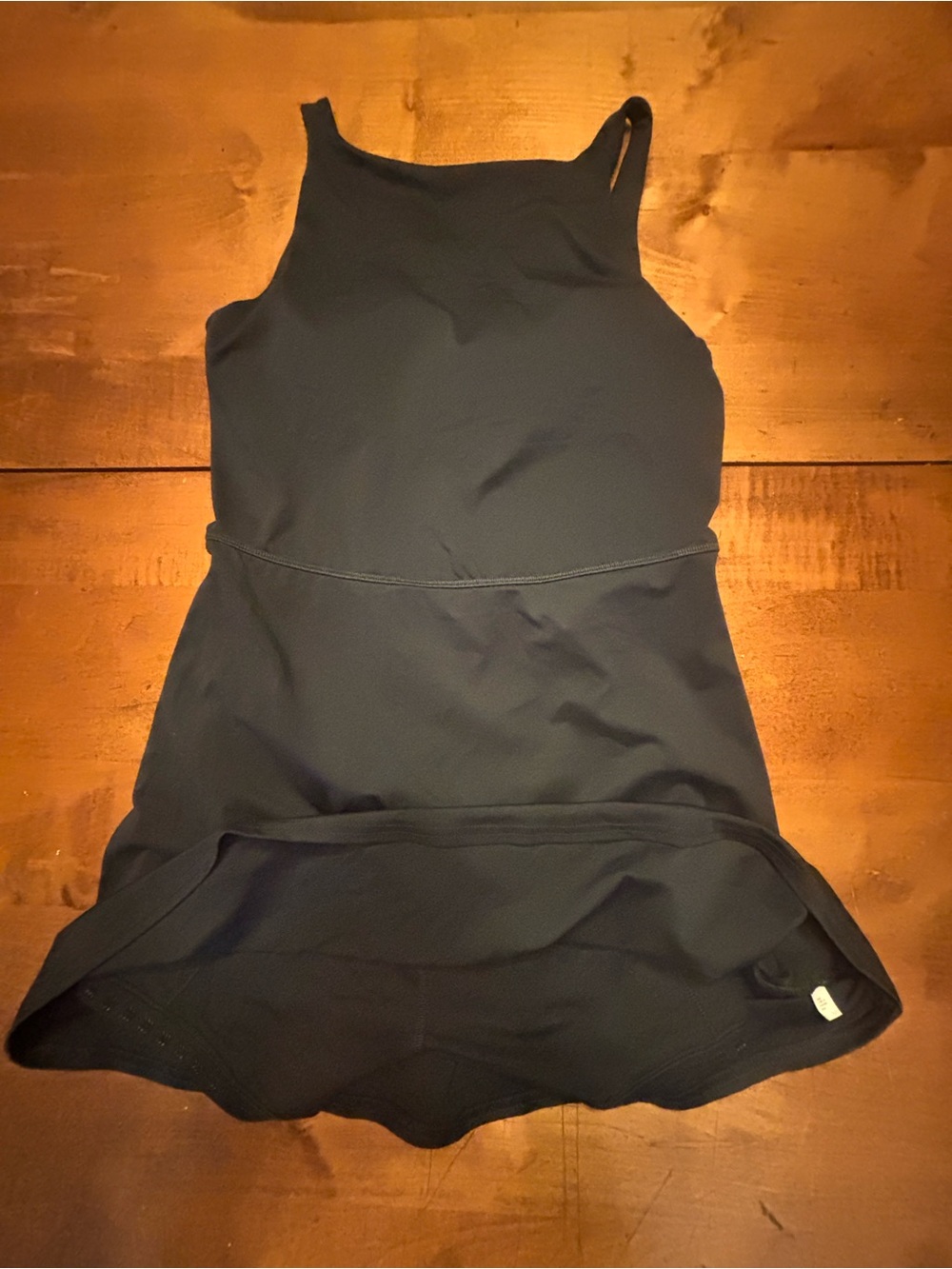 Women knit high neck active dress all in motion navy blue medium